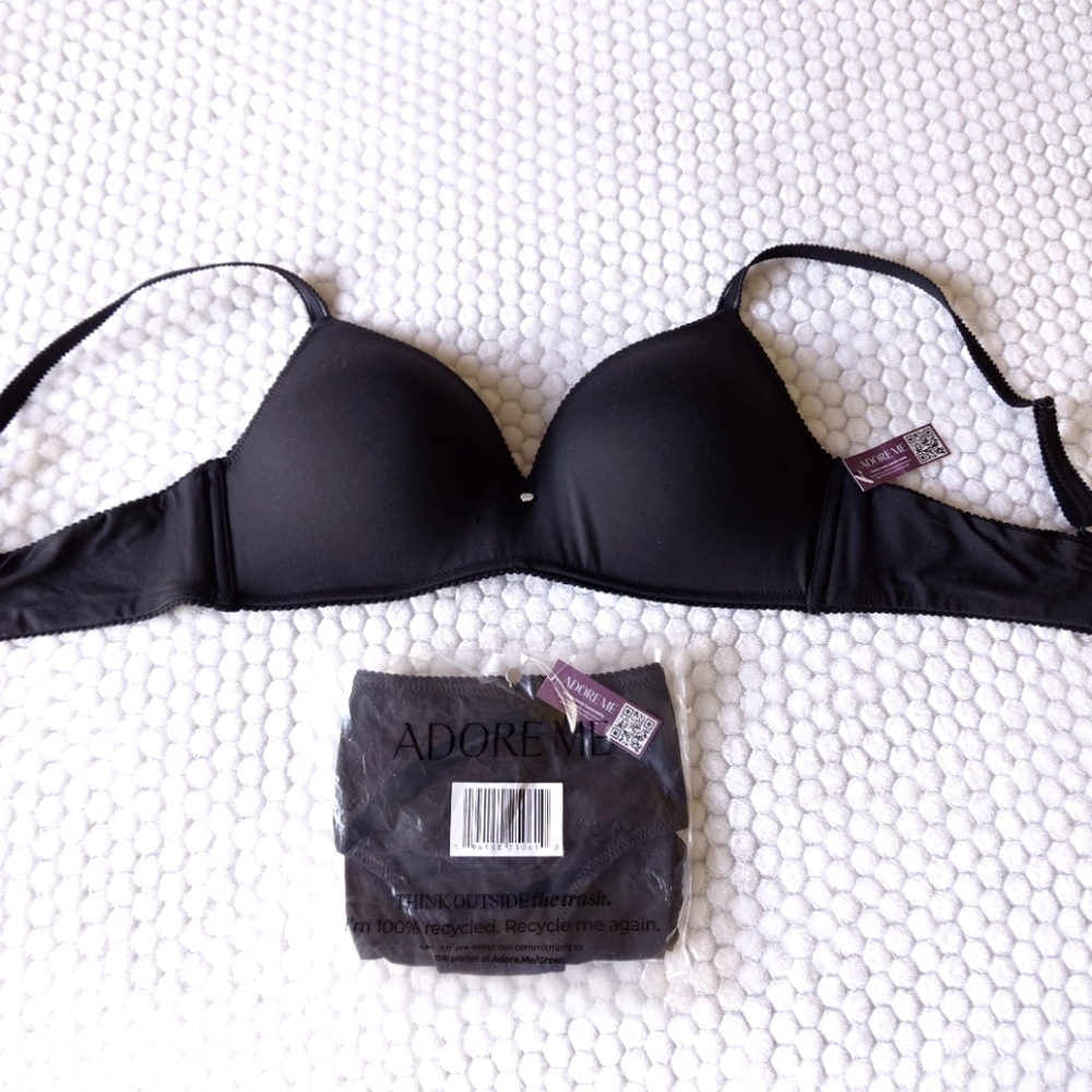 NWT Jeannette Adore Me Pushup Bra and Matching Hipster Panty